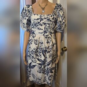 Kings Road Floral Puff Sleeve Dress